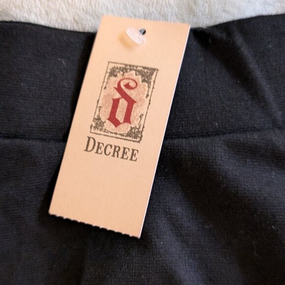 WOMENS BLACK SKIRT Decree New with Tags M Medium Short Sporty Tennis JC Penny - Picture 2 of 6